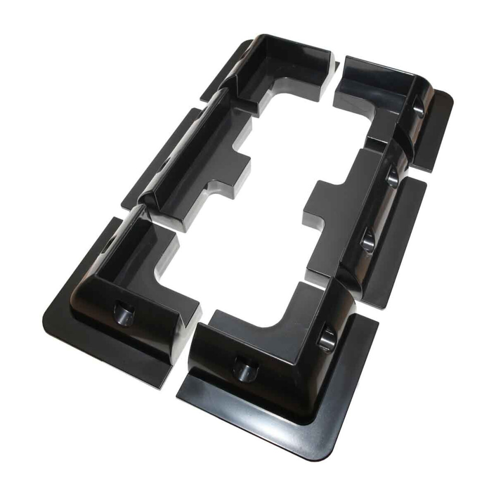 (Black, 6X Brackets Corner & Sides) Solar Panel Mounting Bracket Sets & Frame Kits Adhesive Bond Caravan Boat 708747939965