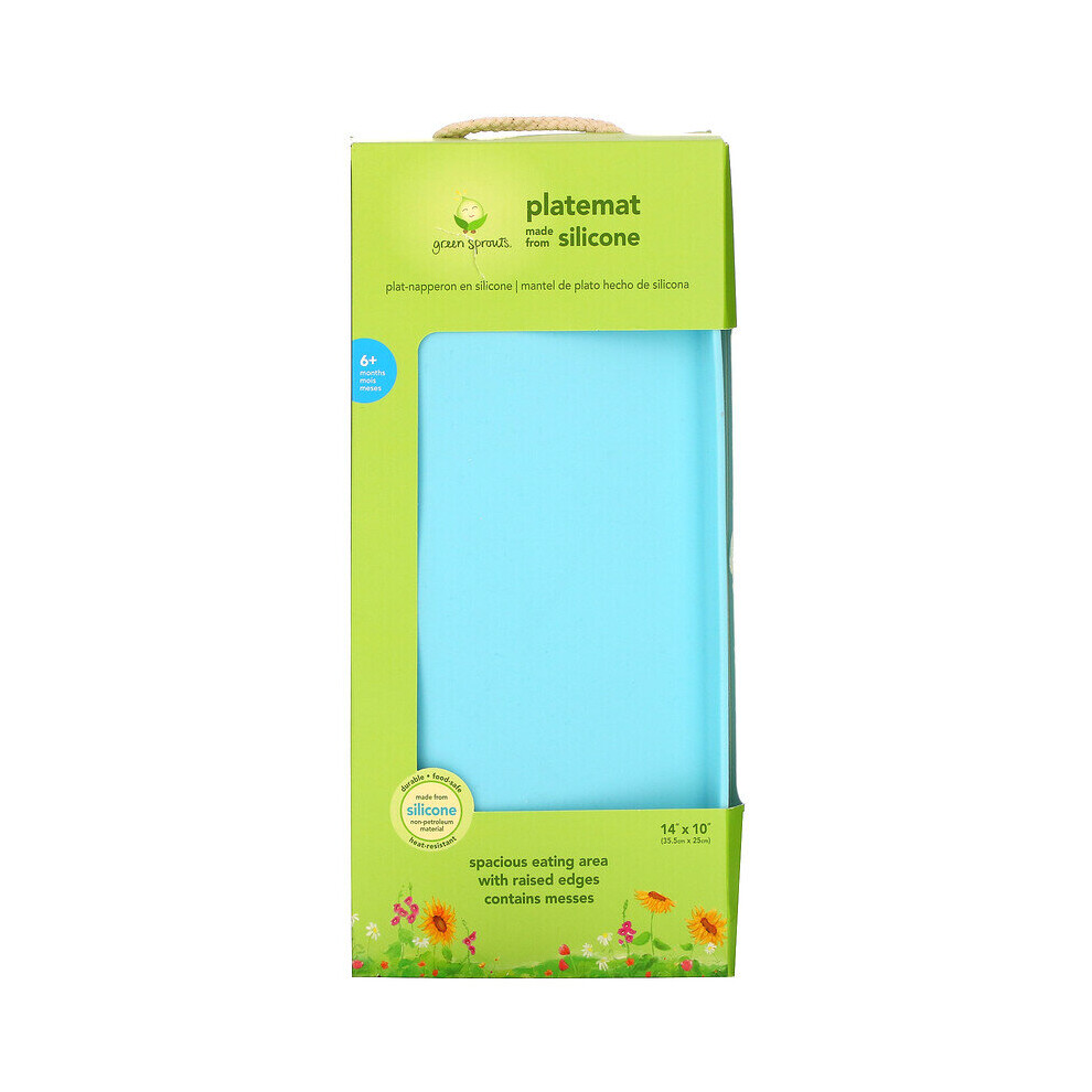 Sprouts, Platemat, 6+ Months, Aqua, 1 Count Green Green Sprouts