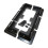 Lowenergie (Black, 6x Brackets Corner, Sides & Cable Entry) Solar Panel Mounting Bracket Sets & Frame Kits Adhesive Bond Caravan Boat 1