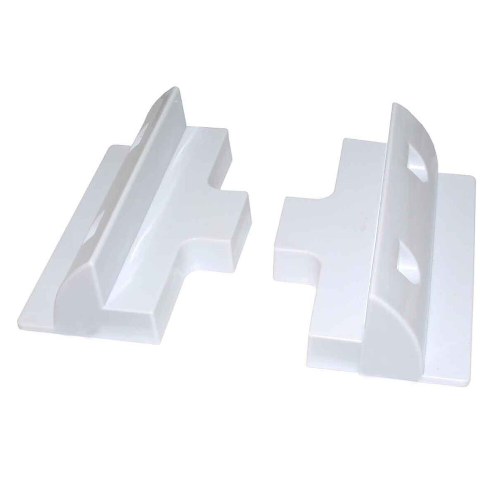 (White, 2x Side Brackets Only) Solar Panel Mounting Bracket Sets & Frame Kits Adhesive Bond Caravan Boat