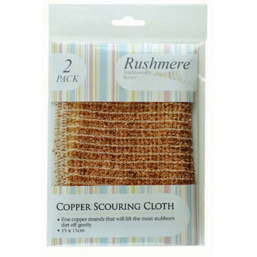 Rushmere 2 Pack Copper Scouring Cloth - 15x15cm