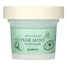 SKINFOOD Maschera Pear Mint 120g - Pulitore Pori Viso, Idratante Corpo - Scrub Bolla Fresca