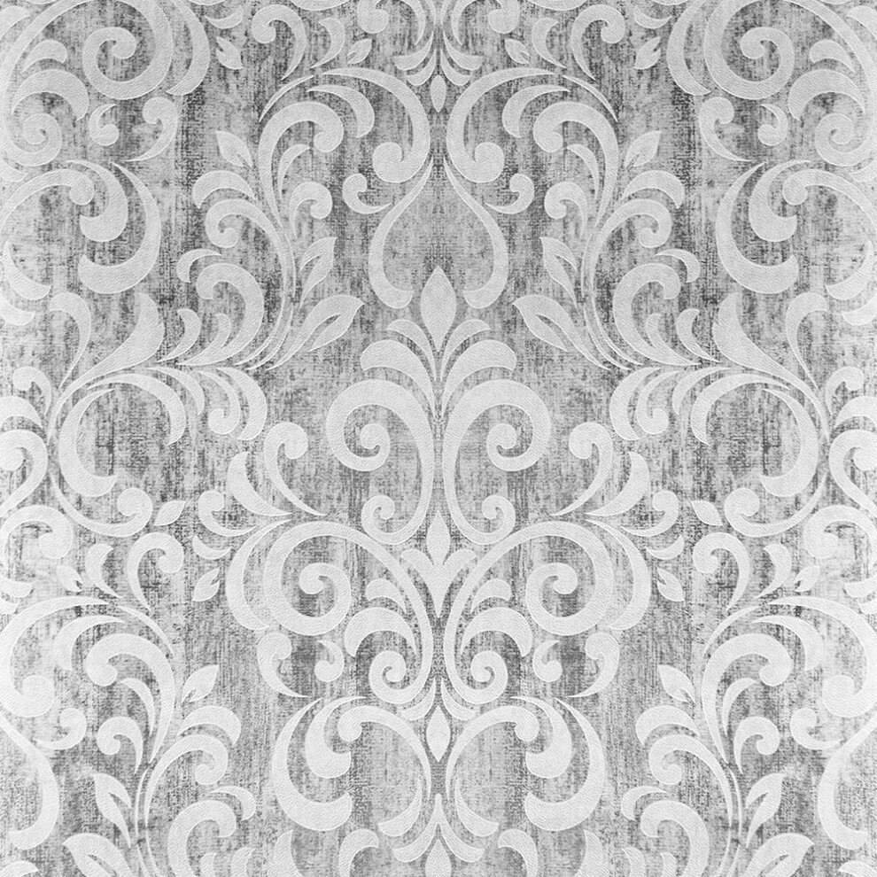 Muriva Mara Damask Silver Wallpaper 701531