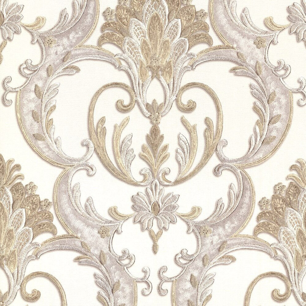 Debona Perla Damask Wallpaper 9090 Gold