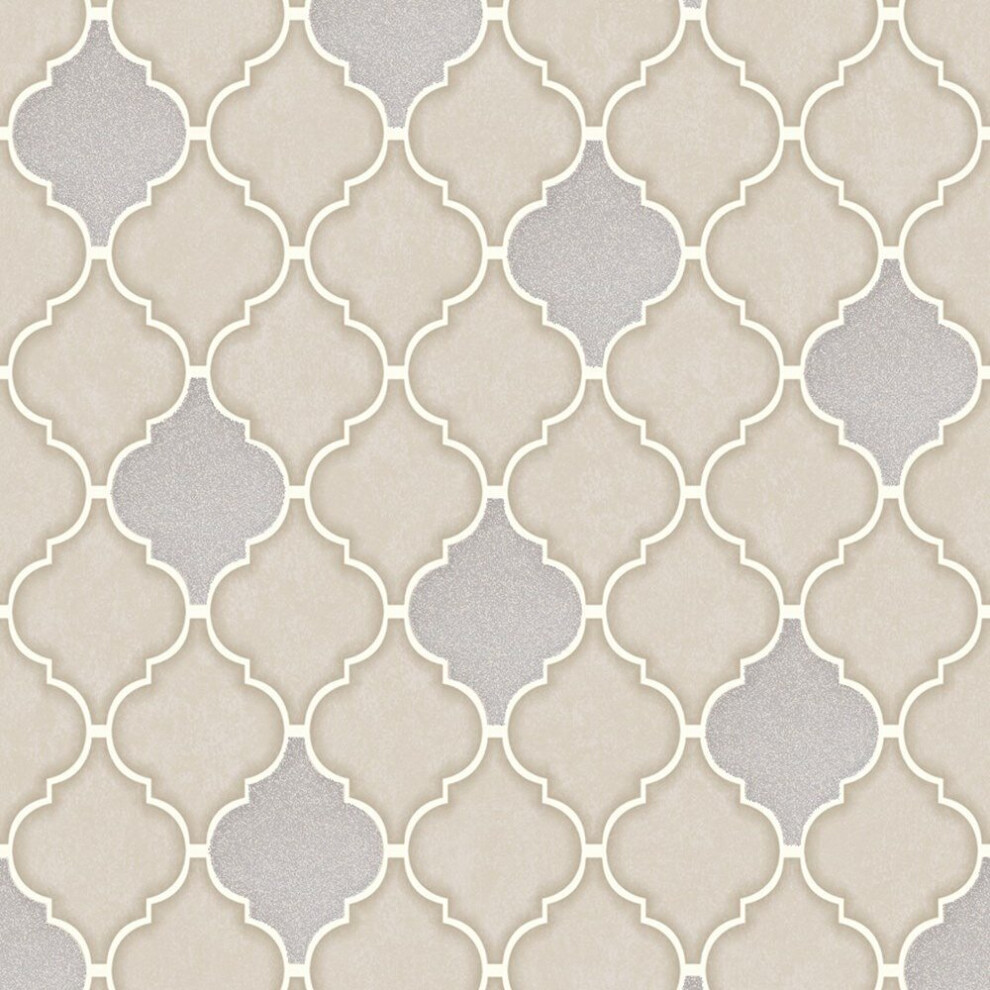 Holden Decor Trellis Tile Stone Wallpaper 89310 5022976893108