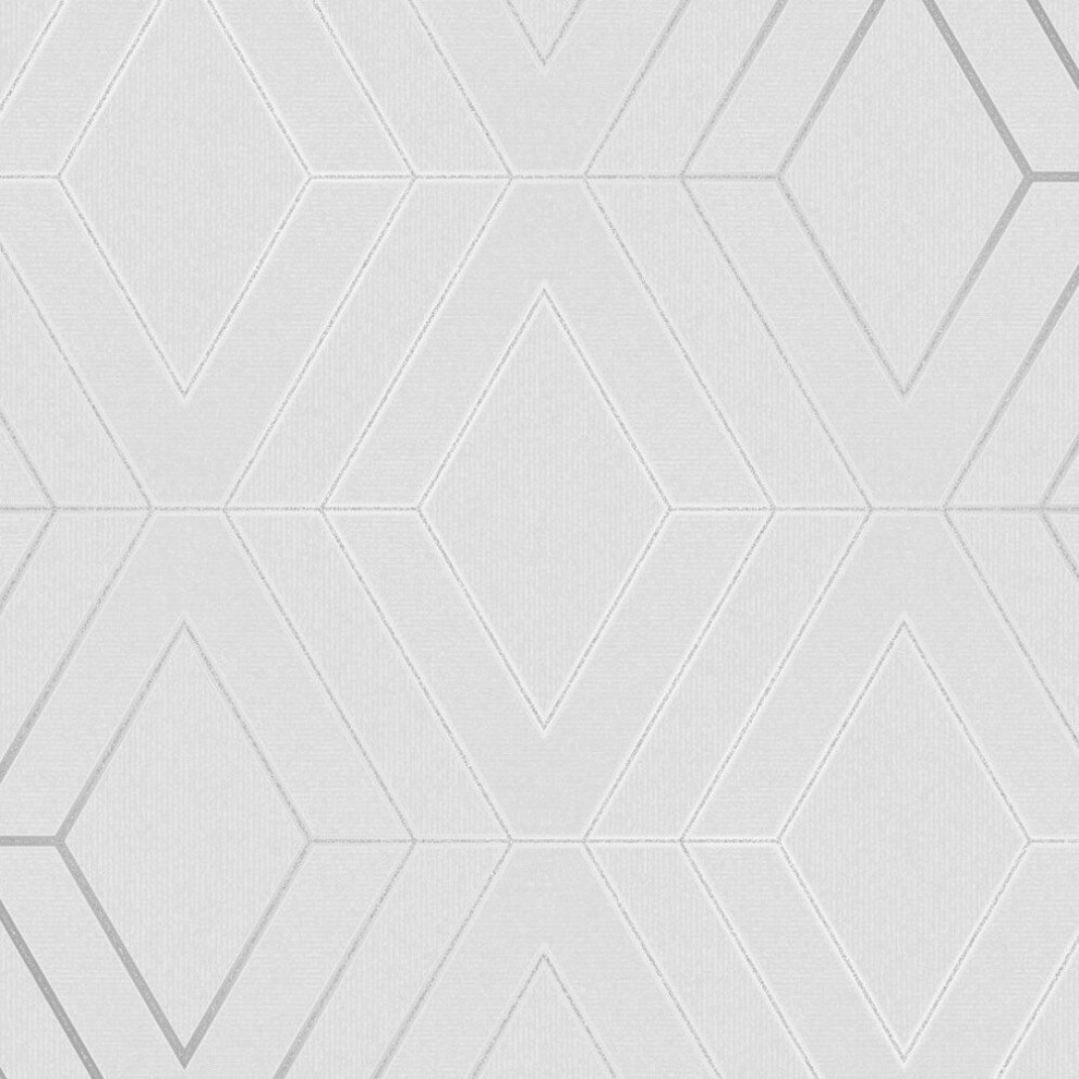 Fine Decor Pulse Diamond Silver Wallpaper FD42340