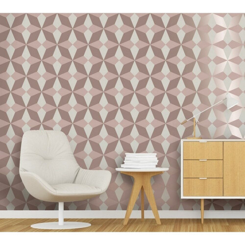 Fine Decor Fine Decor Nova Geometric Rose Gold Wallpaper FD42547 1