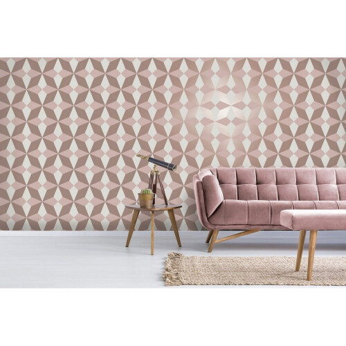 Fine Decor Fine Decor Nova Geometric Rose Gold Wallpaper FD42547 2