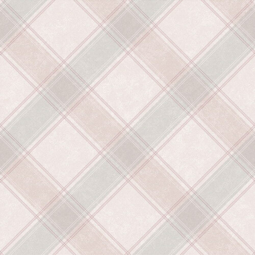 Holden Decor Whitcliffe Aiden Check Pink Wallpaper 90742