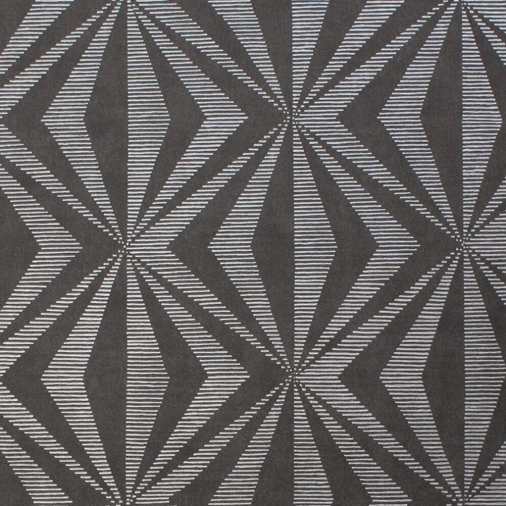 Crown Precision Diamond Geo Charcoal Wallpaper M1560