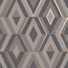 Fine Decor Shard Geo Charcoal Wallpaper FD42607