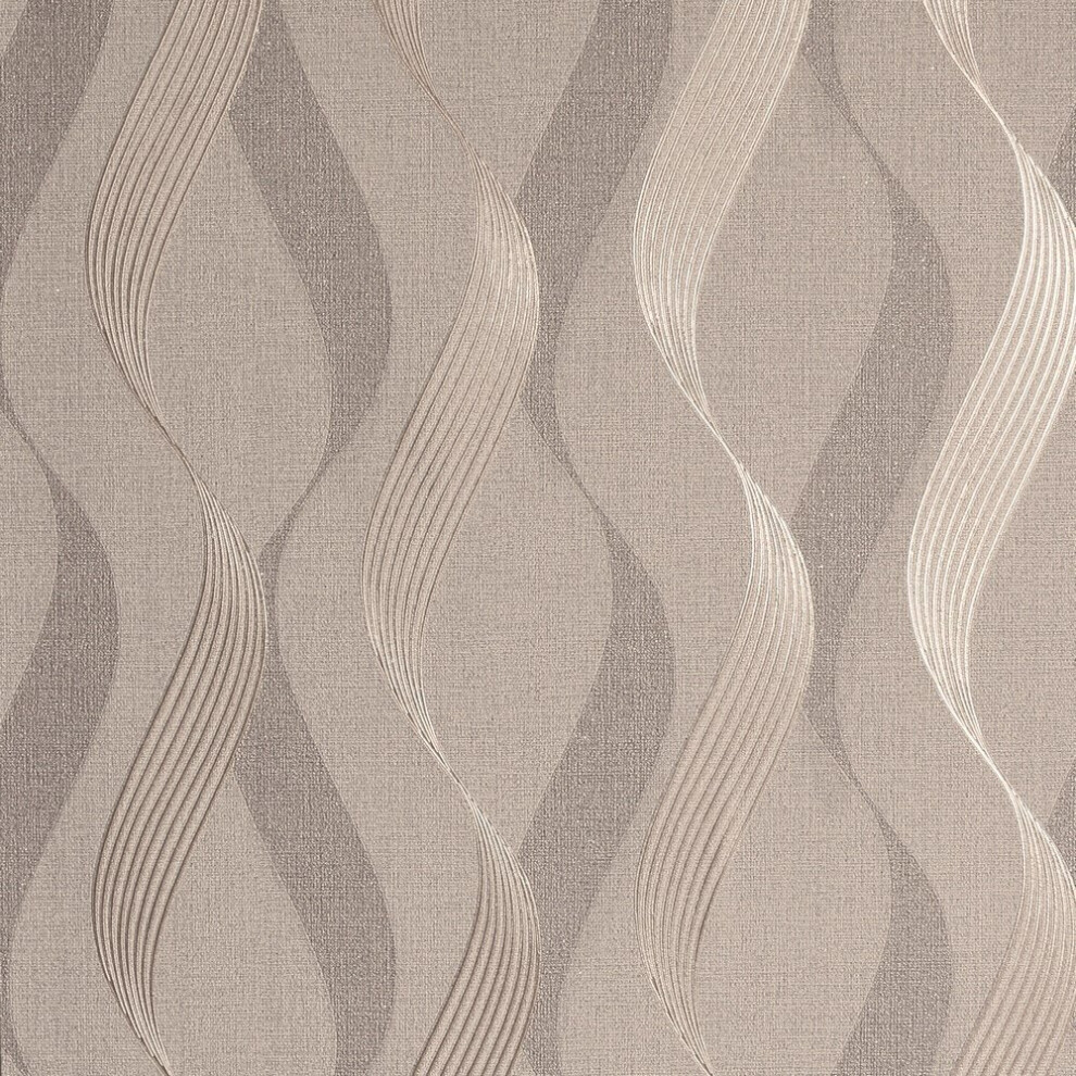 Arthouse Luxe Ribbon Mocha Wallpaper 295501