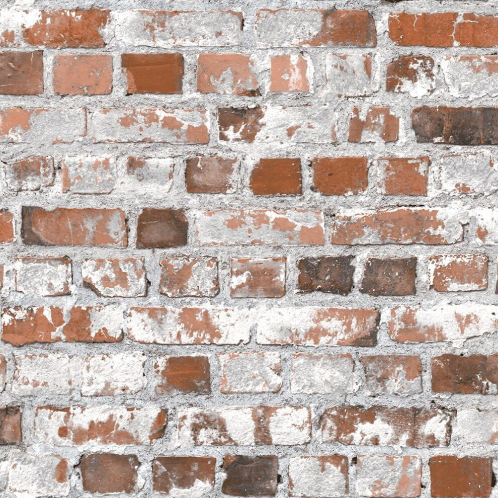 Muriva Loft Brick Wallpaper J64528 Red