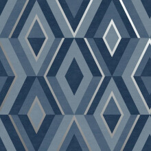 Fine Decor Shard Geo Blue Silver Wallpaper FD42608