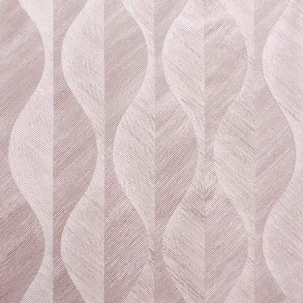 Crown Precision Organic Leaf Rose Gold Wallpaper M1574