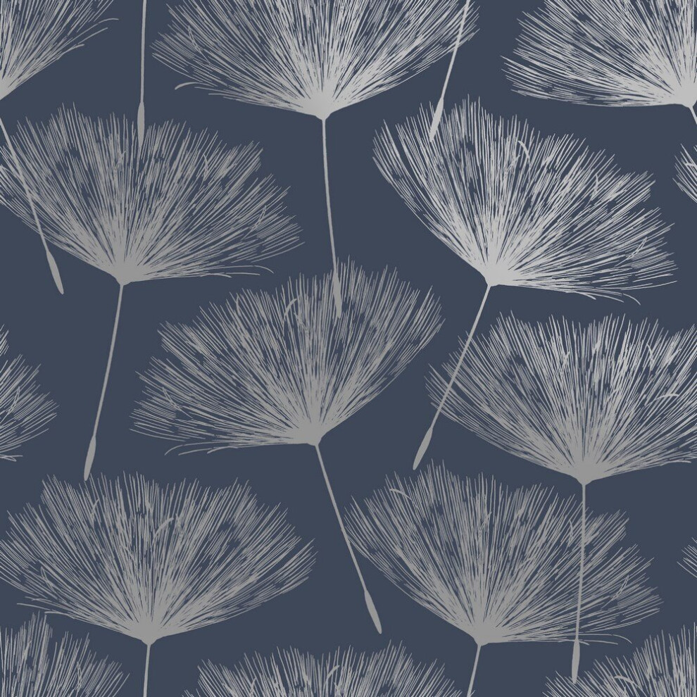 Holden Decor Glistening Fleur Navy Wallpaper 12922 5022976129221