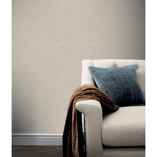 Arthouse Arthouse Luxe Hessian Taupe Wallpaper 295402 1