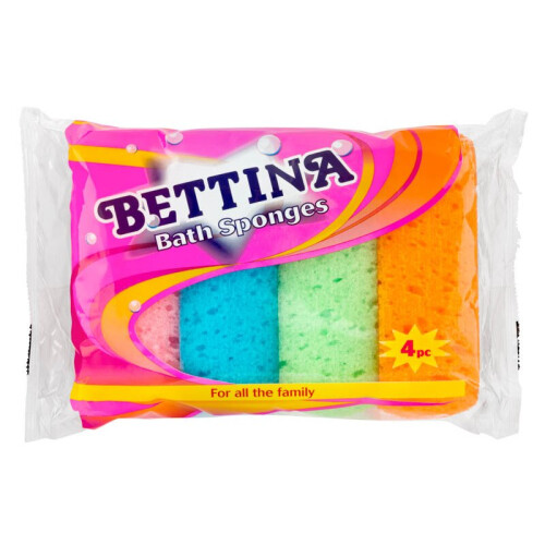 Bettina 4 Pack Bath Sponges