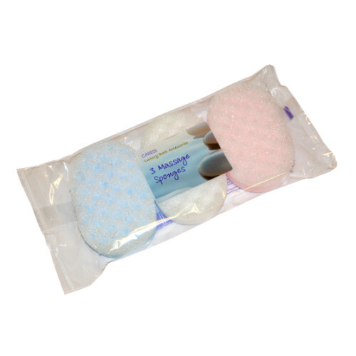 Caress 3 Pack Oval Massage Sponges