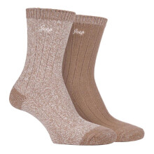 Jeep - JEEP - 3 Paar Damen Zopfmuster Socken Stricken in Pastellfarben für Gummistiefel