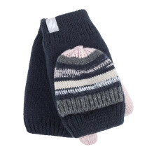 (One Size, Blau Rosa) Heat Holders - Heat Holders - Damen Thermo Handschuhe Fingerlos mit Kappe und Fleece Gefüttert