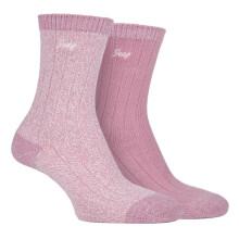 Jeep - JEEP - 3 Paar Damen Zopfmuster Socken Stricken in Pastellfarben für Gummistiefel
