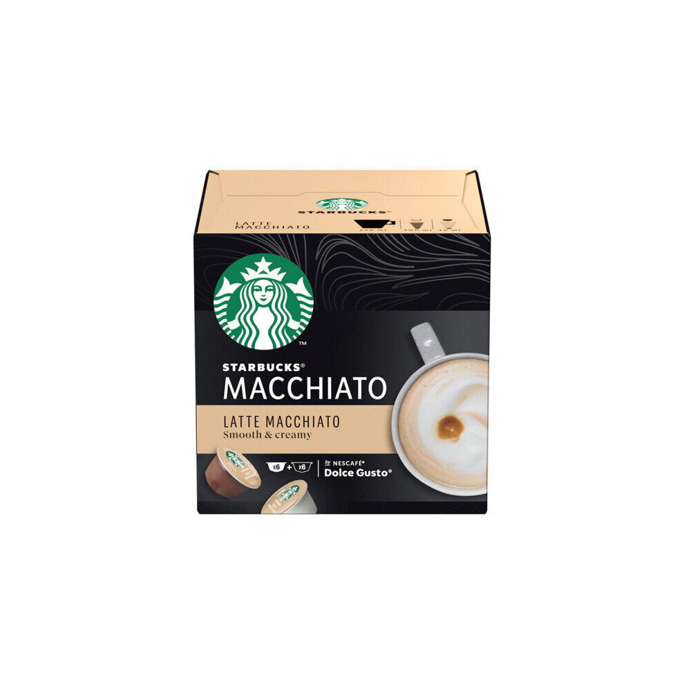 Coffee capsules Starbucks "Latte Macchiato" (for NESCAFÃ Dolce Gusto coffee machines), 6 + 6 pcs.