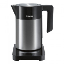 Bollitore elettrico programmabile BOSCH TWK7203 - Nero e Acciaio Inossidabile - 1,7L - Base 360 - Spegnimento automatico
