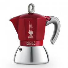 Cafeteira italiana - BIALETTI - MOKA Indução - 4 xícaras - 150 ml - Vermelha