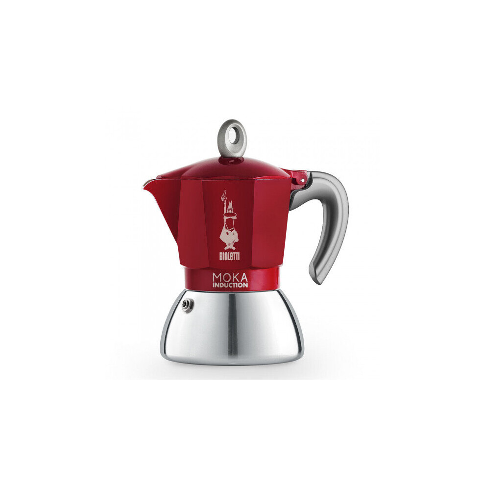 Bialetti Coffee Maker Ânew Moka Induction 4-Cup Redâ