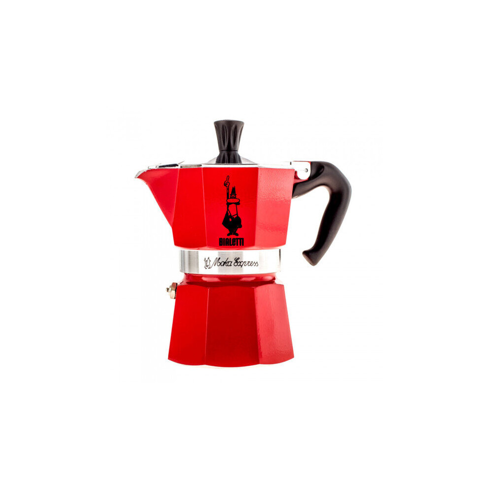 Bialetti Coffee Maker "Moka Express 3-Cup " Red