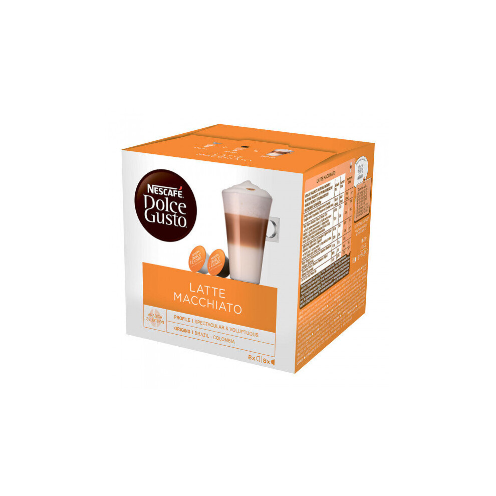 Nescafe Coffee Capsules Nescafã Dolce Gusto "Latte Macchiato", 8+8 Pcs.