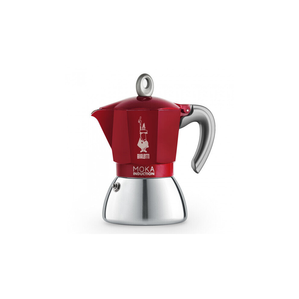 Bialetti Red Coffee Maker Ã¢New Moka Induction 6-Cup Ã¢