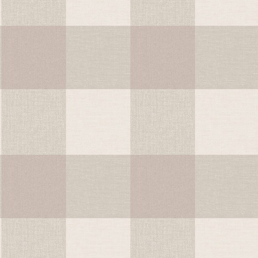 Crown Glamorous Check Natural Wallpaper M1503