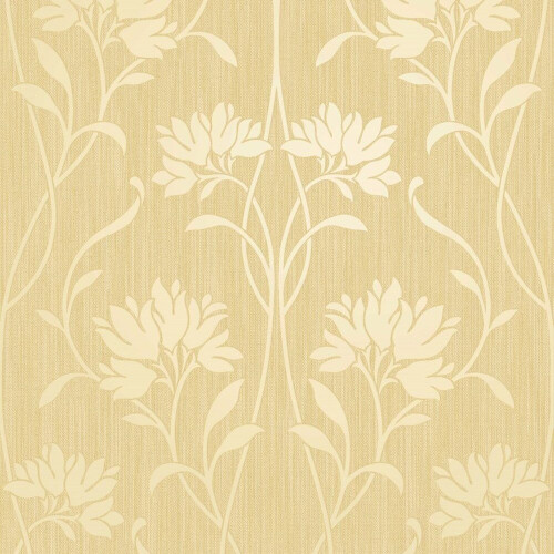 Fine Decor Florence Floral Yellow Wallpaper FD42581