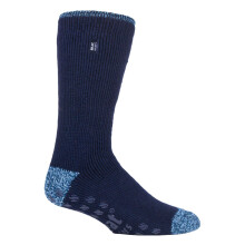 (06-Nov, MARINE) Heat Holders - Heat Holders - Herren Hausschuhe mit Twist Streifen Muster und Fleece Gefüttert