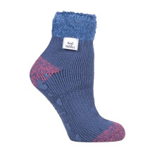 (4-8, Gedämpftes Blau (L Feather)) Heat Holders - Heat Holders - Damen Kuschelige Flauschige Bettsocken mit Federoberteil