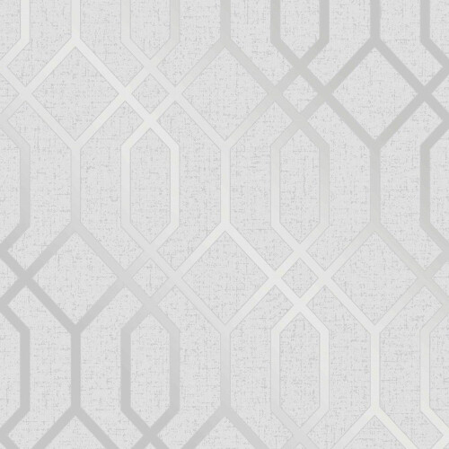 Fine Decor Fine Decor Quartz Trellis Silver Wallpaper FD42304