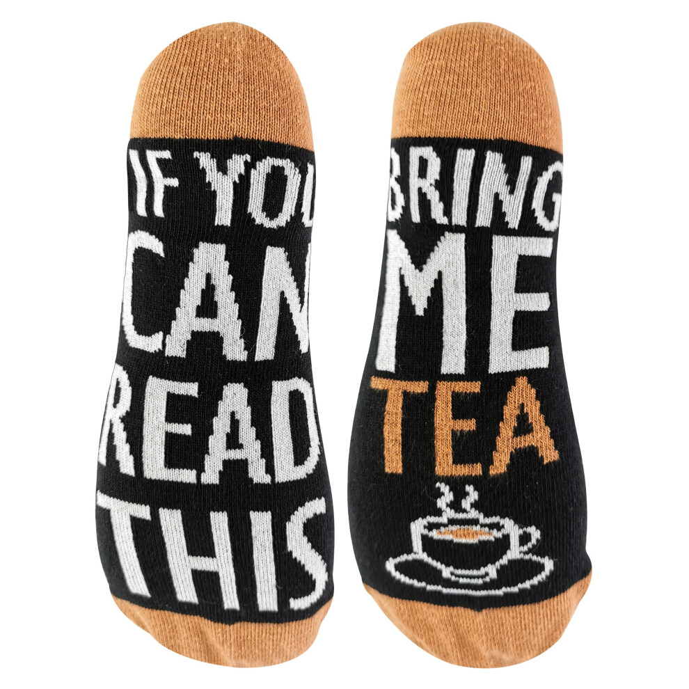 Sock Snob Men's Multicoloured (6-11, Tea) If You Can Read This Socks Bring Me - Wine Beer Gin Tea Coffee Pizza
