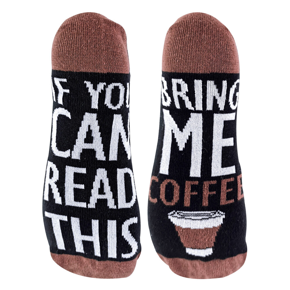 Sock Snob Men's Multicoloured (4-8, Coffee) If You Can Read This Socks Bring Me - Wine Beer Gin Tea Coffee Pizza