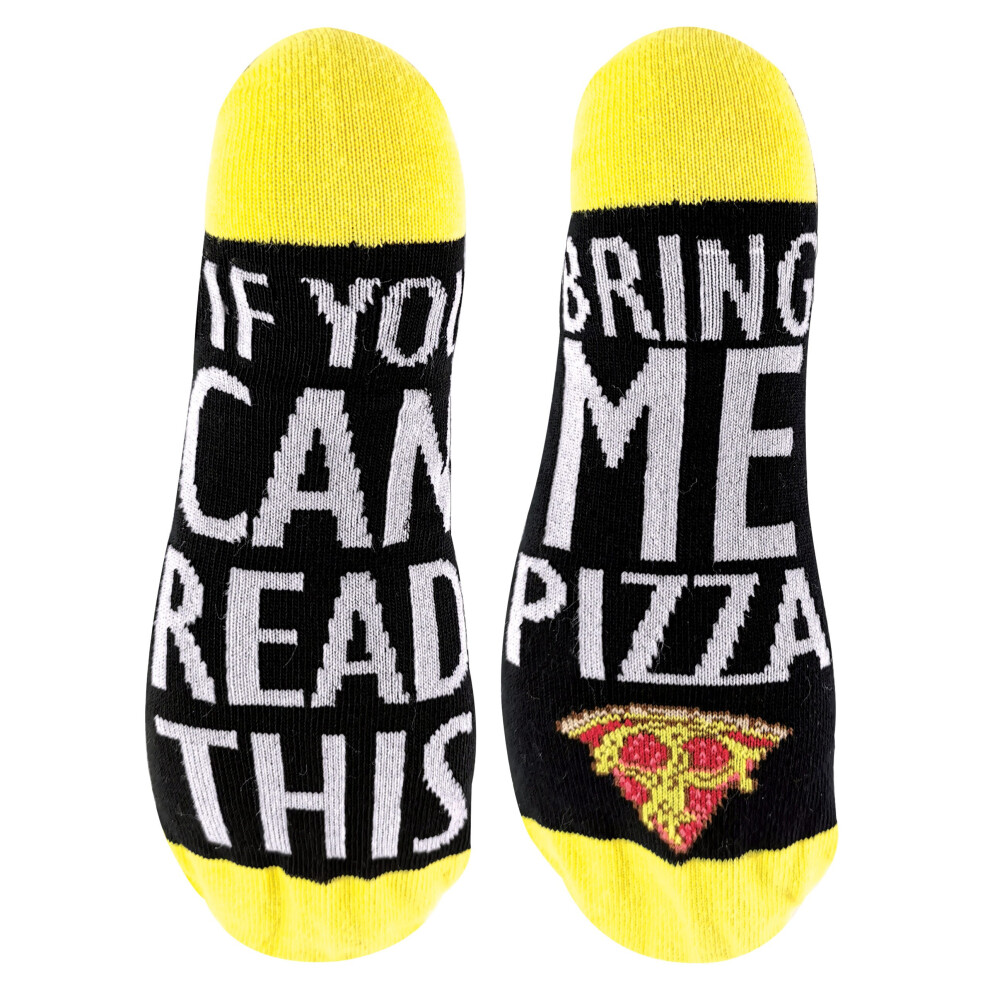 Sock Snob Men's Multicoloured (6-11, Pizza) If You Can Read This Socks Bring Me - Wine Beer Gin Tea Coffee Pizza