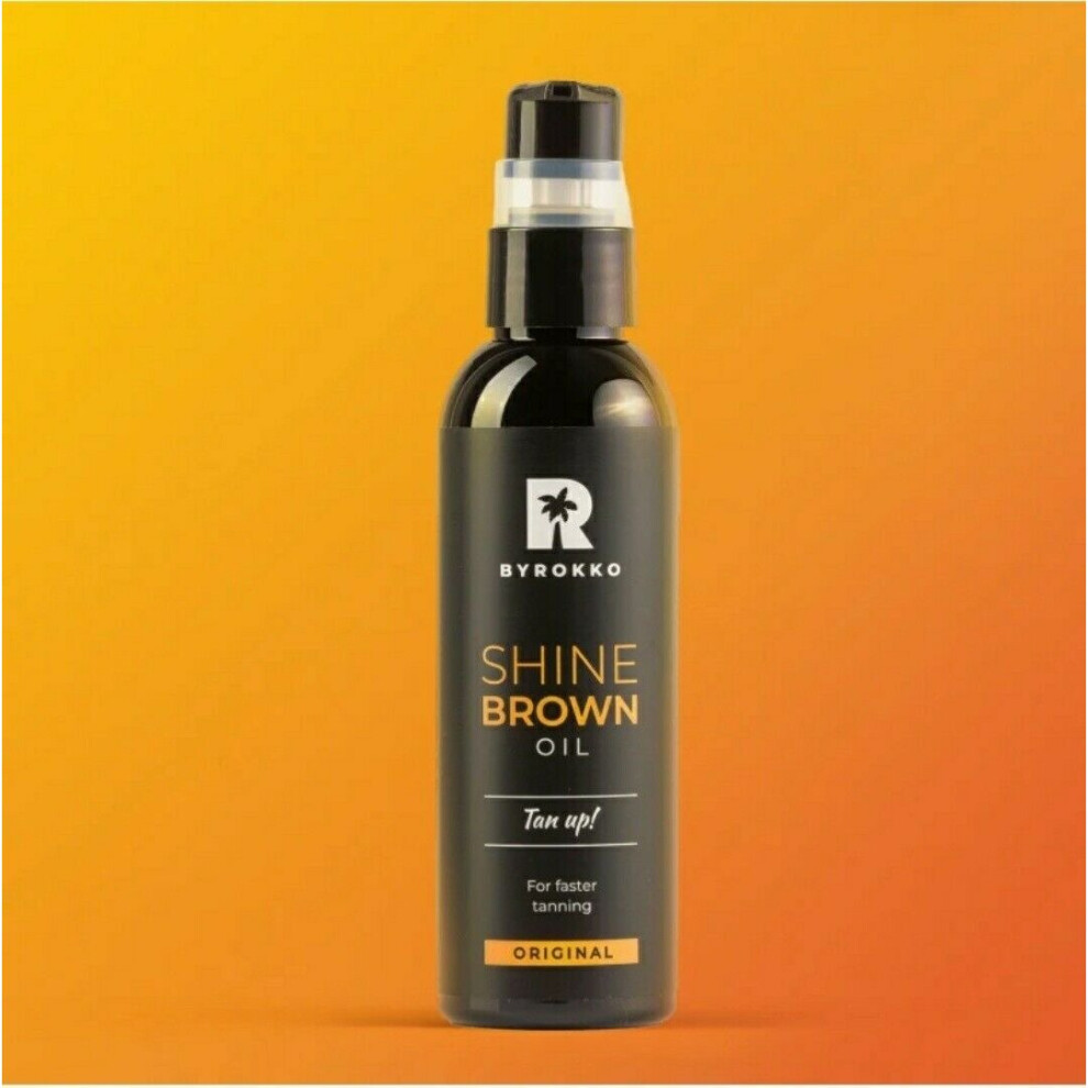 Byrokko Shine Brown FAST tanning accelerator oil for Sunbed & Outdoors