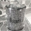 BISCUIT JAR TIN CRYSTAL GLASS KITCHEN DIAMOND SPARKLY SILVER CRUSHED 1