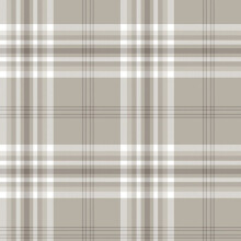 Catherine Lansfield Kelso Mushroom Checked Wallpaper Contemporary Chequered Design
