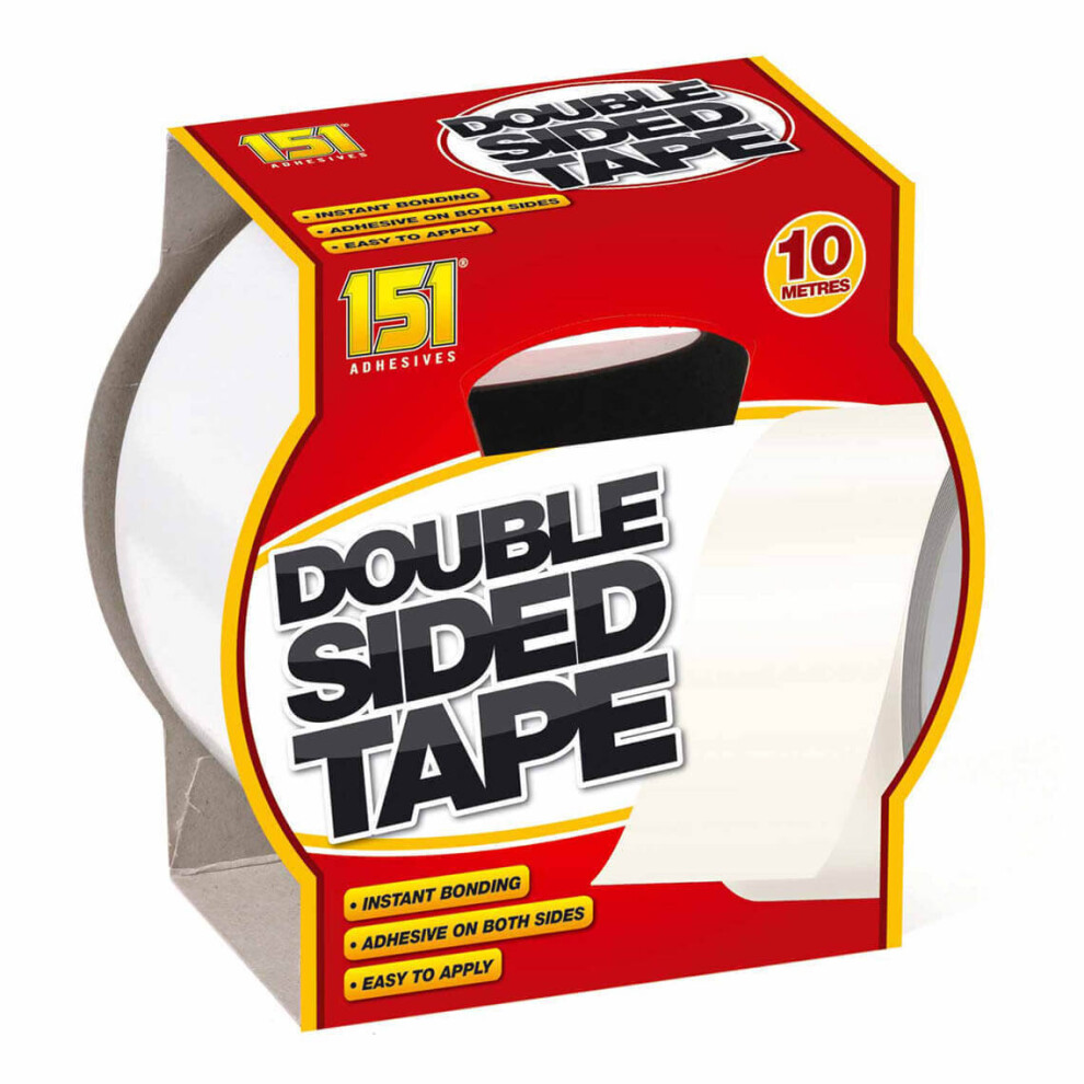 (1) Double Sided Adhesive Sticky Tape Extra Strong Sticky Tape 10M 5050375026148
