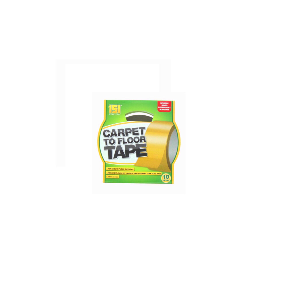 (1) CARPET TO FLOOR TAPE 48MM 10M ADHESIVE STRONG & RELIABLE DOUBLE SIDED