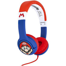 Auriculares - OTL TECHNOLOGIES - Mario Luigi Premium Plegables - Con cable - Azul - Niño