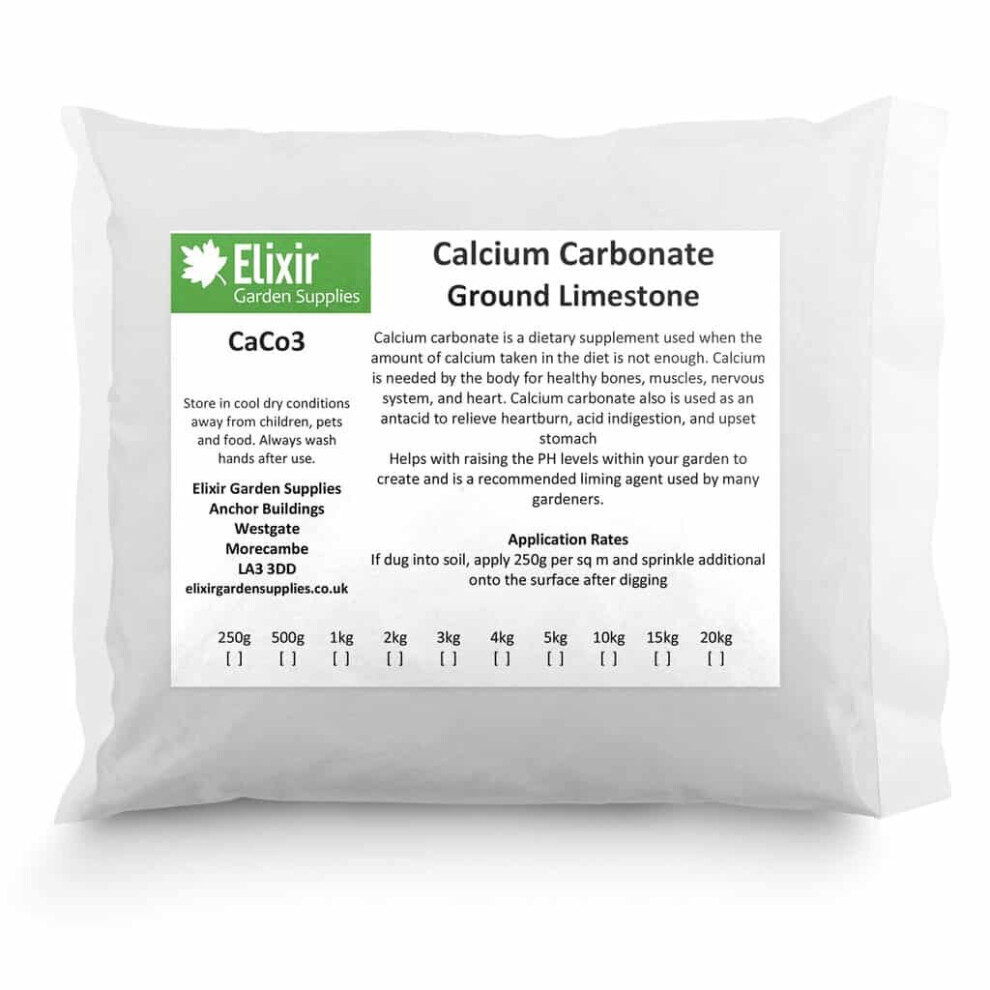 (500g) Elixir Gardens Calcium Carbonate Powder