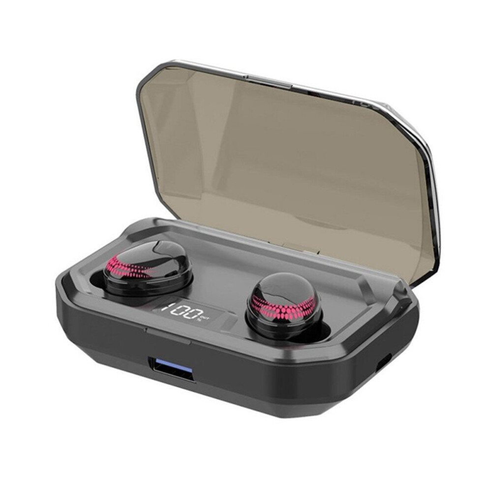 X10 Tws Bluetooth V5.0 Hifi Wireless Earbuds 8D Stereo Sport Mic Earphones With 3000Mah Charging Box Black 7061857211011