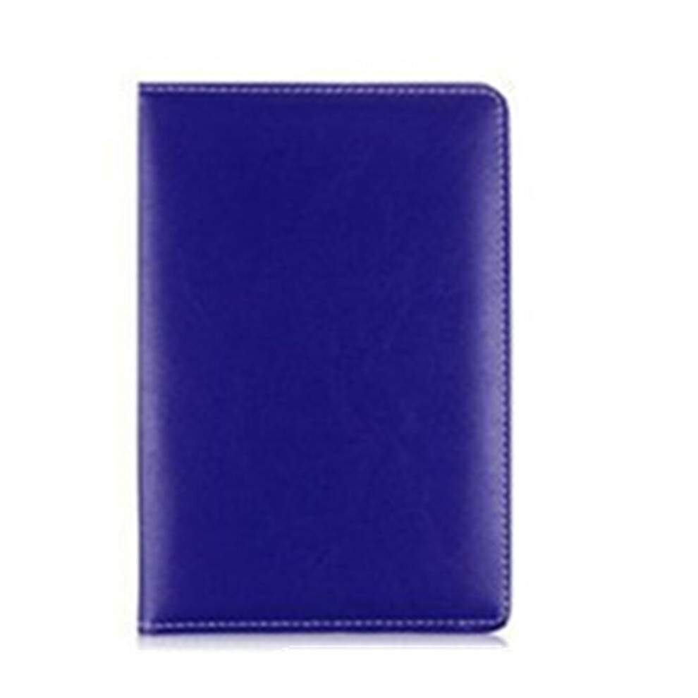 3Pcs 8 Inch Universal 360 Degree Rotating Four Hook Leather Tablet Protection Case Blue_8 Inch Dark 700000573367